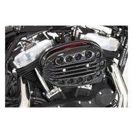 GLOSS BLACK AIR FILTER COVER CULT WERK SLOTTED HARLEY DAVIDSON XL SPORTSTER 04-21