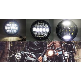 HEADLIGHT 190 MM MULTI PROJECTOR 15 LED FOR MOTORCYCLE