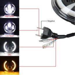 FARO FANALE ANTERIORE OMOLOGATO 7.7" 200 MM SUPERLIGHT DUAL DLR LED PER MOTO