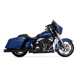 BLACK EXHAUSTS MUFFLERS VANCE & HINES EU APPROVED MONSTER ROUNDS 4" HARLEY DAVIDSON FLH/FLT TOURING 17-20