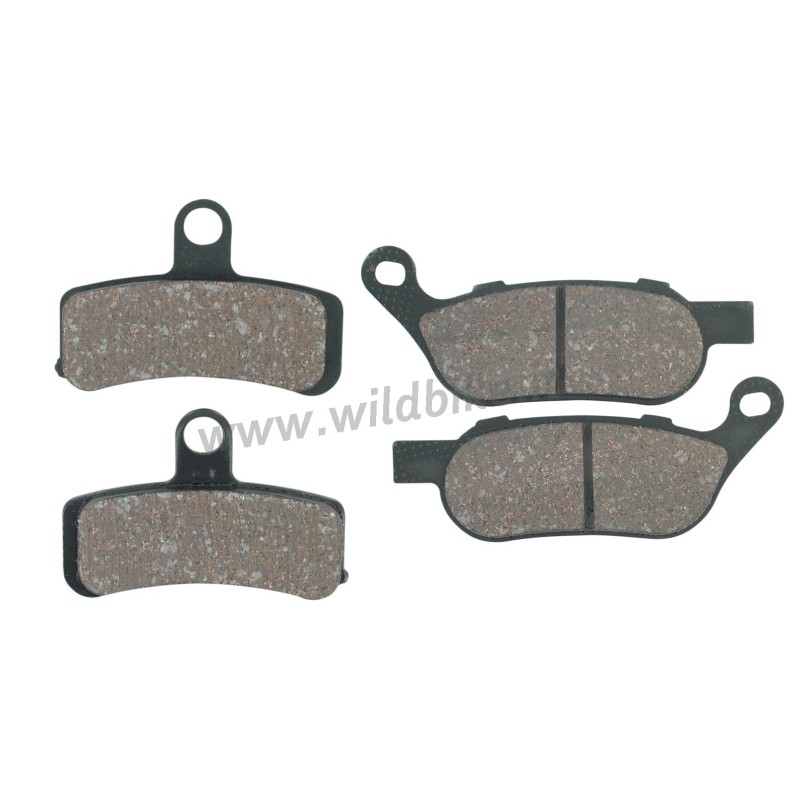 KOMPLETTE ORGANISCHE KEVLAR KIT BREMSBELÄGE HARLEY DAVIDSON FXD DYNA 08-17
