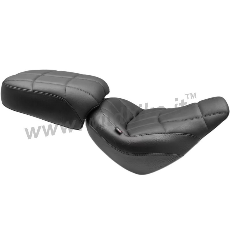 SELLA COMFORT MUSTANG 2-UP TOURING WIDE CUBE HARLEY DAVIDSON SOFTAIL FXBB STREET BOB 18-24