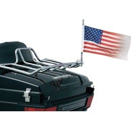 DRAPEAU AMÉRICAIN AVEC MONTAGE VERTICAL 1/2 "TUBING MOTOCYCLETTE