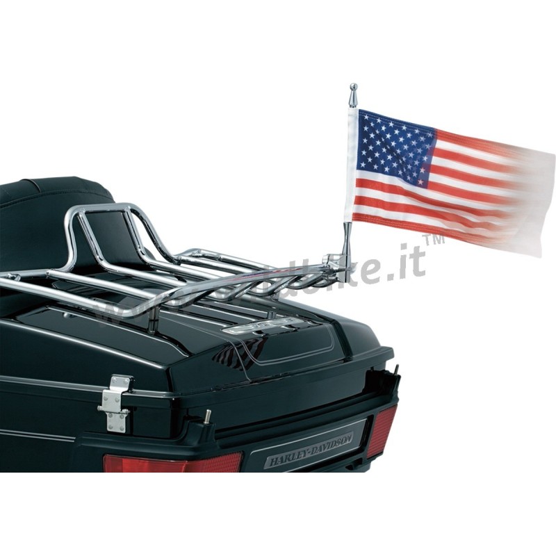 DRAPEAU AMÉRICAIN AVEC MONTAGE VERTICAL 1/2 "TUBING MOTOCYCLETTE