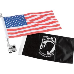 AMERIKANISCHE FLAGGE MIT VERTIKALER MONTAGE 1/2 "TUBING MOTORRAD