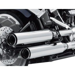 CHROME EXHAUSTS MUFFLERS SLIP-ON LONG CANNON HARLEY DAVIDSON SOFTAIL M-EIGHT 18-21