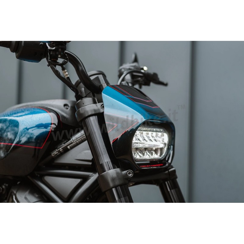 SCHEINWERFERMASKE KILLER CUSTOM AGGRESSOR SCHWARZ HARLEY DAVIDSON RH 1250 S ABS SPORTSTER 21-22