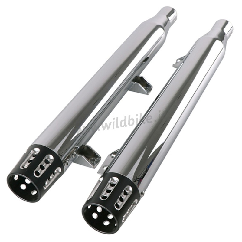 AUSPUFF SCHALLDÄMPFER SLIP-ON CANNON 3" VERCHROMT INDIAN SCOUT 15-20