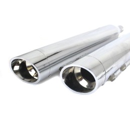 EXHAUSTS MUFFLER  SLIP-ON 4" SLASH DOWN CHROME HARLEY DAVIDSON FLH/FLT TOURING 17-24