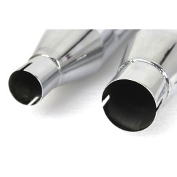 POTS D'ECHAPPEMENTS SLIP-ON 4" SLASH DOWN CHROME HARLEY DAVIDSON FLH/FLT TOURING 17-24