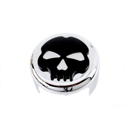 COUVERTURE DE KLAXON CRÂNE CHROME POUR HARLEY DAVIDSON TWIN CAM 99-17