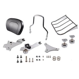 CHROME SISSY BAR AND RACK HARLEY DAVIDSON FLTR ROAD GLIDE 09-22