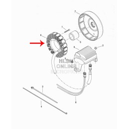 STATORE ALTERNATORE ALTE PRESTAZIONI HARLEY DAVIDSON FLH FLT TOURING 2006-2016