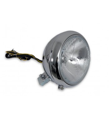 FARO CENTRALE GRANDE CROMATO 7"/180 MM. MOTO CUSTOM E HARLEY