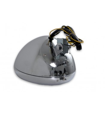 FARO CENTRALE GRANDE CROMATO 7"/180 MM. MOTO CUSTOM E HARLEY