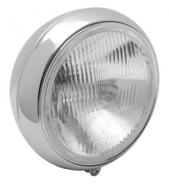FARO CENTRALE GRANDE CROMATO 7"/180 MM. MOTO CUSTOM E HARLEY