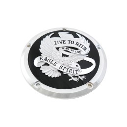 ABDECKUNG KUPPLUNGS LIVE TO RIDE 3D CHROM/SCHWARZ FUER HARLEY DAVIDSON FLT/FLHT TOURING 16-22