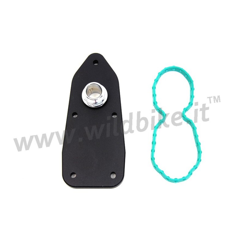 KIT RACCORDO ADATTATORE NERO PER CONVERSIONE SERBATOIO HARLEY DAVIDSON XL SPORTSTER 07-21