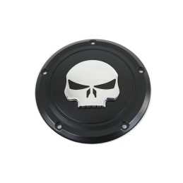 COPERCHIO FRIZIONE SKULL 3D CROMO/NERO HARLEY DAVIDSON FLH/FLT TOURING 16-22