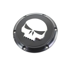 CLUTCH DERBY COVER SKULL 3D CHROME/BLACK HARLEY DAVIDSON XL SPORTSTER 04-21