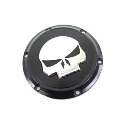 CLUTCH DERBY COVER SKULL 3D BLACK/CHROME HARLEY DAVIDSON XL SPORTSTER 04-21