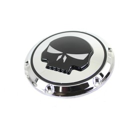 COPERCHIO FRIZIONE SKULL 3D CROMO/NERO HARLEY DAVIDSON XL SPORTSTER 04-21