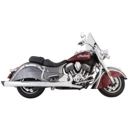 EXHAUST MUFFLERS TAB PERFORMANCE SLIP-ON 4" B.A.M. SOFT CHROME INDIAN TOURING 2014-2021