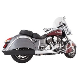 BLACK EXHAUST MUFFLERS TAB PERFORMANCE SLIP-ON 4" B.A.M. SOFT INDIAN TOURING 2014-2021