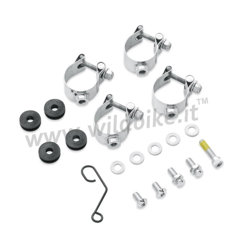 SET COLLARI FORCELLA 39 MM PER PARABREZZA CUPOLINO QUARTER FAIRING HARLEY DAVIDSON