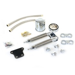 KIT REFROIDISSEUR D'HUILE DOUBLE Chrome pour HARLEY DAVIDSON XL SPORTSTER 2004-2013