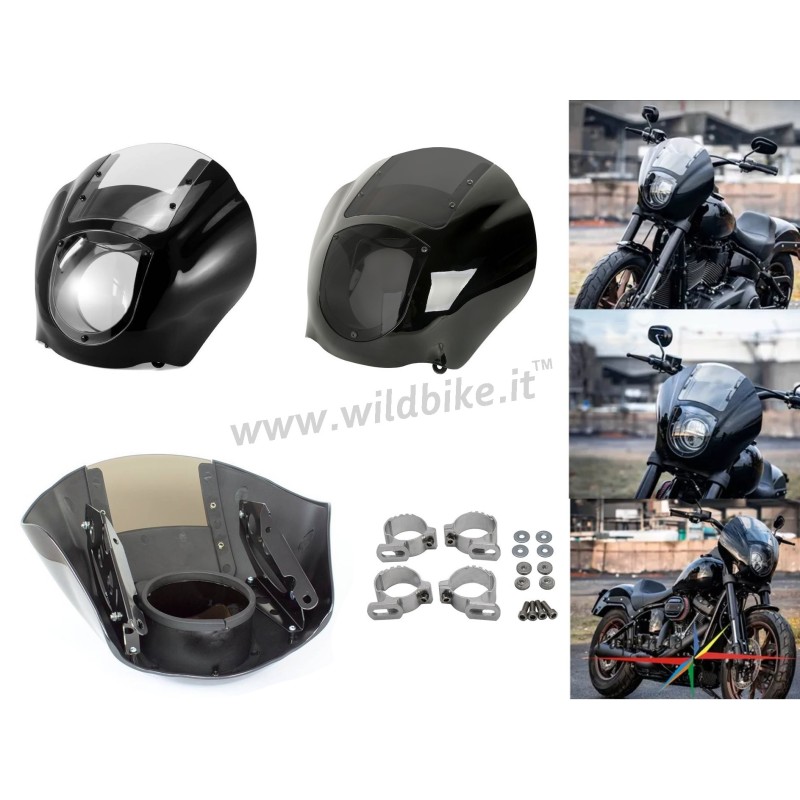 PARABREZZA CUPOLINO CLUB STYLE QUARTER FAIRING HARLEY DAVIDSON FXBB STREET BOB 18-22