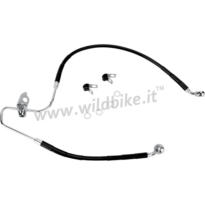 TUBI FRENI POSTERIORI AERONAUTICI NERI HARLEY DAVIDSON FLHT ELECTRA GLIDE 05-07