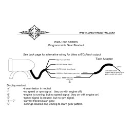 COMPTEUR DE VITESSES NUMÉRIQUE PGR-1100 POUR GUIDON 1" MOTO CUSTOM ET HARLEY DAVIDSON