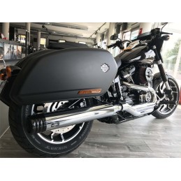AUSPUFFANLAGEN MCJ ROYAL EDITION 100 EU ZUGELASSEN CHROM HARLEY DAVIDSON FLSB SPORT GLIDE