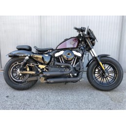 SCARICHI MARMITTE MCJ BIG SHORT 90 OMOLOGATI NERI HARLEY DAVIDSON XL SPORTSTER 14-21