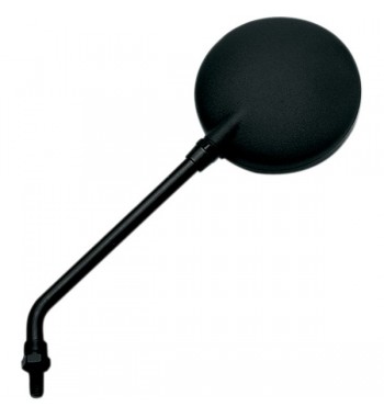 SPECCHIETTO TONDO NERO STELO LUNGO UNIVERSALE MOTO CUSTOM