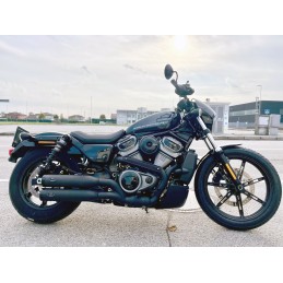 BLACK EXHAUSTS MUFFLERS MCJ 2IN2 BIG SHORT EU APPROVED HARLEY DAVIDSON RH 975 NIGHTSTER 2022-2026