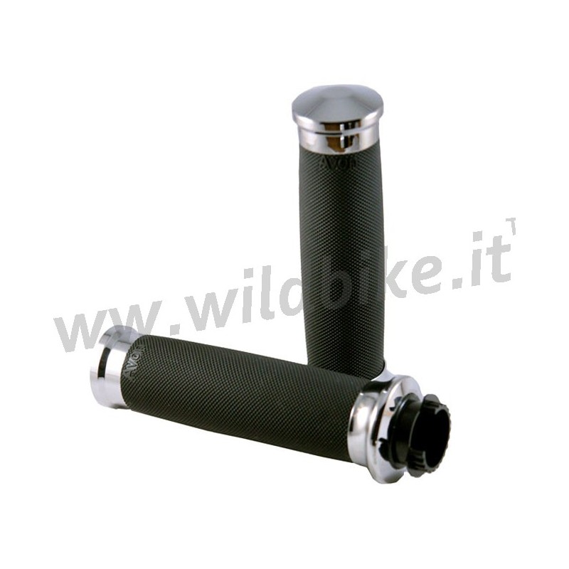 POIGNEES AVON CUSTOM CONTOUR  1" 25 MM CHROME CUSTOM MOTO