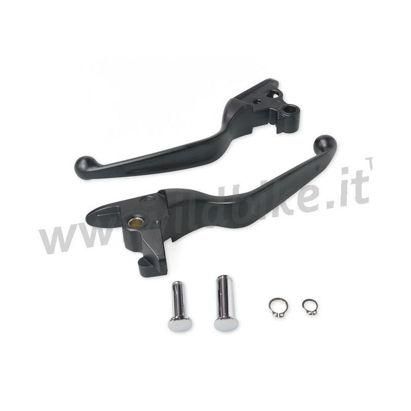 LEVIERS EN ALUMIMIUM SET WIDE BLADE COMFORT NOIR MATTE HARLEY DAVIDSON SOFTAIL M-EIGHT 18-22