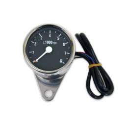COMPTE-TOUR ÉLECTRONIQUE ACIER MINI 60 MM FONDS NOIR YAMAHA XVS 650/1100 DRAGSTAR