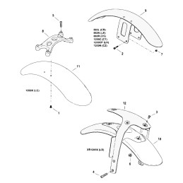 SUPPORTO BRACCIO FORCELLA 39 MM. NERO PER HARLEY DAVIDSON XL 1200X 48 FORTY EIGHT 10-18