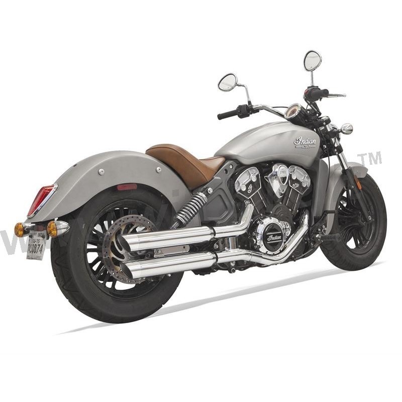SCARICHI MARMITTE BASSANI SLIP-ON CLASSIC 3" SLASH CUT CROMATI INDIAN SCOUT 2015-2023