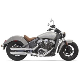 AUSPUFFANLAGEN BASSANI SLIP-ON CLASSIC 3" SLASH CUT CHROM INDIAN SCOUT 2015-2023