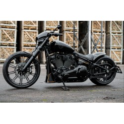 AGGRESSOR FULL FORK COVER SET BLACK HARLEY DAVIDSON SOFTAIL FXBR BREAKOUT 2018-2026