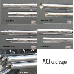 POTS D'ÉCHAPPEMENTS MCJ ROYAL 80 SLIP-ON APPROUVÉ EU CHROME HARLEY DAVIDSON XL SPORTSTER 04-13