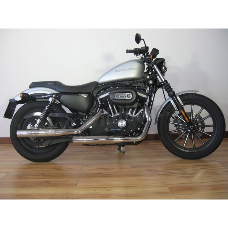 AUSPUFFANLAGEN MCJ ROYAL SLIP-ON EU ZUGELASSEN CHROM HARLEY DAVIDSON XL SPORTSTER 04-13