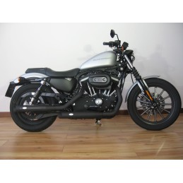 POTS D'ÉCHAPPEMENTS MCJ ROYAL SLIP-ON APPROUVÉ EU NOIR HARLEY DAVIDSON XL SPORTSTER 04-13