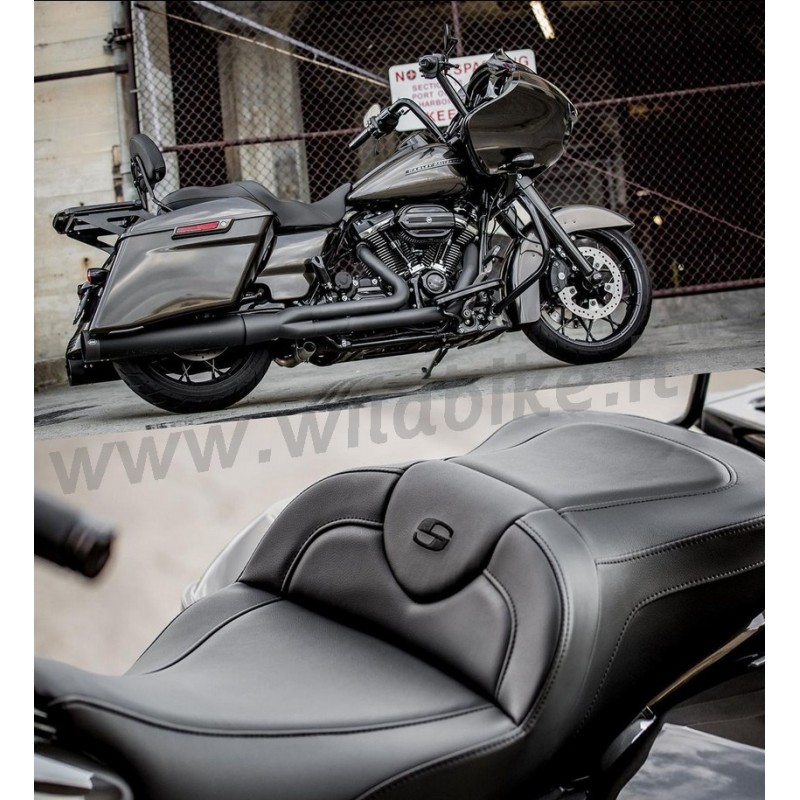 SELLE EN CUIR COMFORT AVEC GEL ROADSOFA HARLEY DAVIDSON FLH FLT TOURING 2008-23