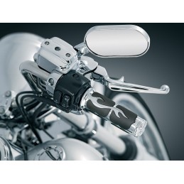 MANOPOLE CROMATE ISO FLAME CROSS UNIVERSALI DA 25.4 MM PER MOTO CUSTOM