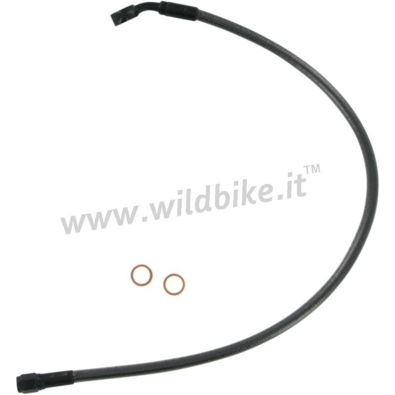 BLACK CABLE MAGNUM STEEL LINE FRONT UPPER BRAKE HARLEY DAVIDSON FLH TOURING 99-13